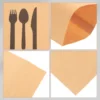 100 Pcs Christmas Kraft Paper Cutlery Set Dinner Party Napkins Tableware Bags Storage Pouches 3