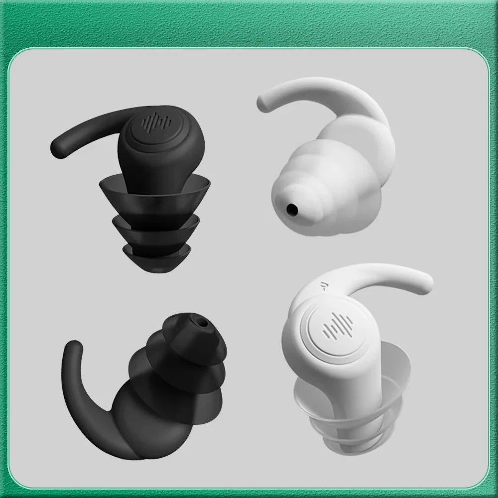 Soft Silicone Noise-Canceling Reusable Earplugs for Concerts, Sleep, and Swimming