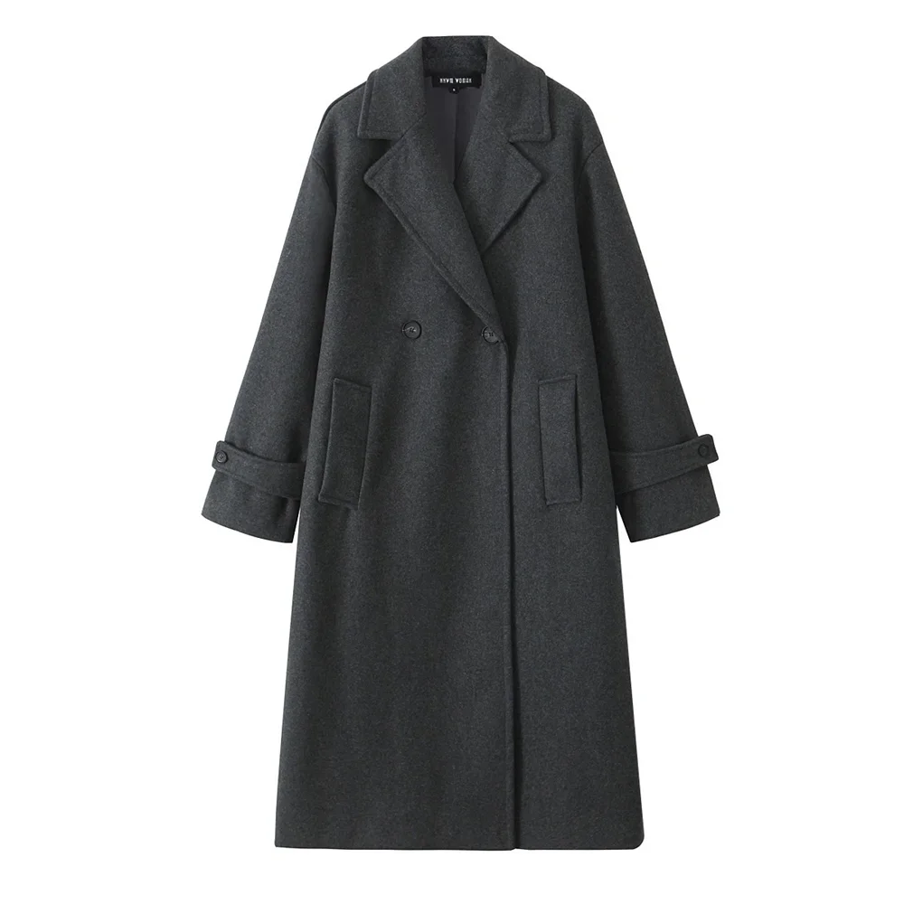 2025 Autumn/Winter New Product: Women's Wear High End Casual Soft Loose Collar Long Sleeve Coat Coat 2