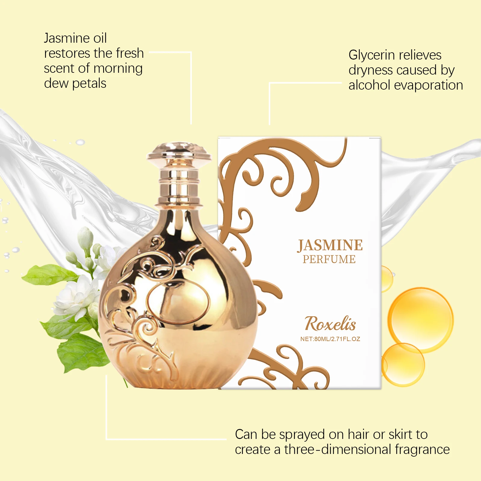 Jasmine Perfume - Fresh Jasmine As Main Note, Long-Lasting Fragrance To Enhance Elegant Temperament | Eau De Parfum For Women_voghion.com