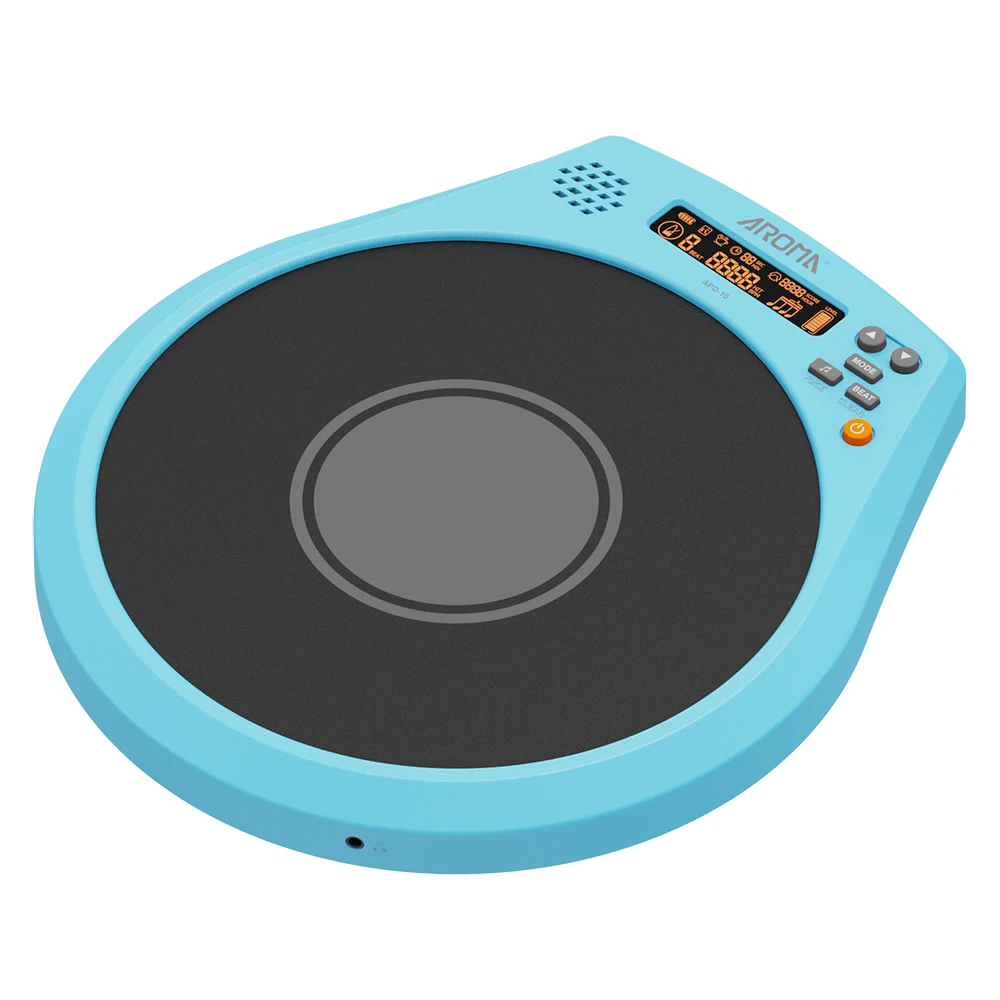 AROMA Electronic Dumb Drum Pad Rechargeable Multifunction Digital 3 IN1Digital Metronome Practice Drum with Speed Detection