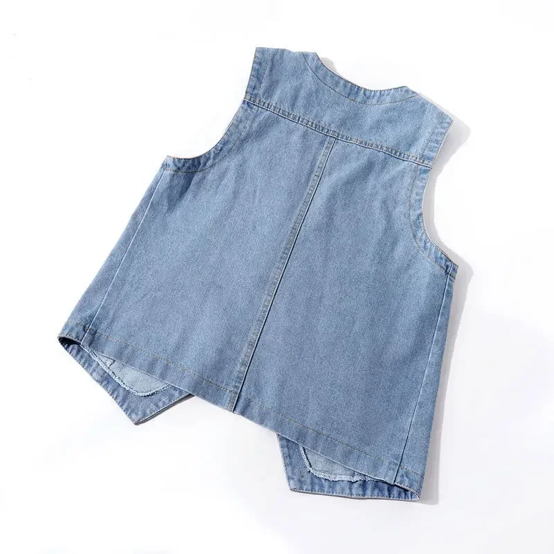 Woman Jacket Vest Spring Summer Denim Vest Women's Short Loose Sleeveless Coat Vest Chaleco Mujer 5