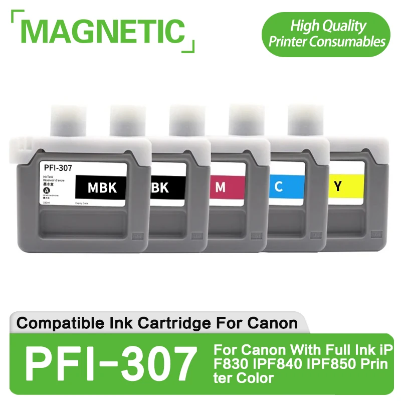 

330ML PFI-307 PFI307 PFI 307 Ink Cartridge Compatible Ink Cartridge With Full Ink For Canon iPF830 IPF840 IPF850 Printer Color