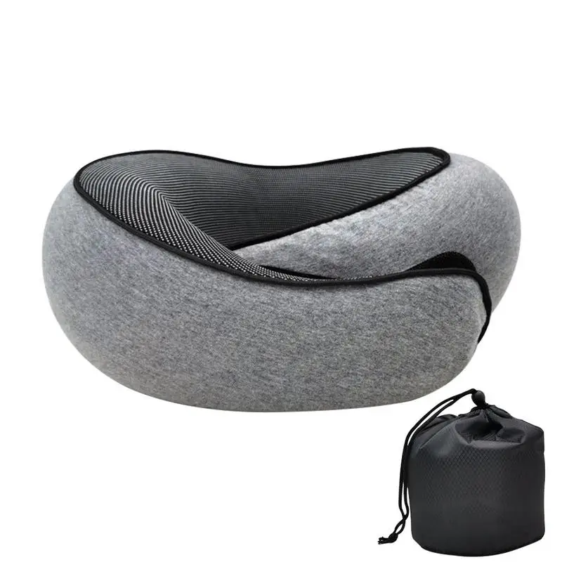 Memory Foam Neck Pillow Cervical Vertebra Travel Portable Noon Break Aircraft U Type Of Pillow Sleep Camping Pillow Carry Bag 2