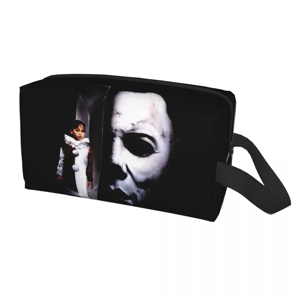

The Revenge Of Michael Myers Makeup Bag for Women Travel Cosmetic Organizer Kawaii Halloween Horror Movie Storage Toiletry Bags