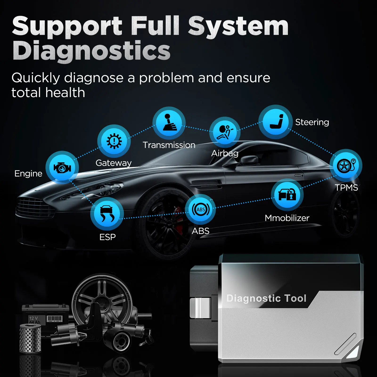 Kingbolen Ediag Elite OBD2 Car Scanner Tool