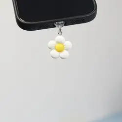 Elegant Floral Dust Plug with Pendant (A For Type - C)