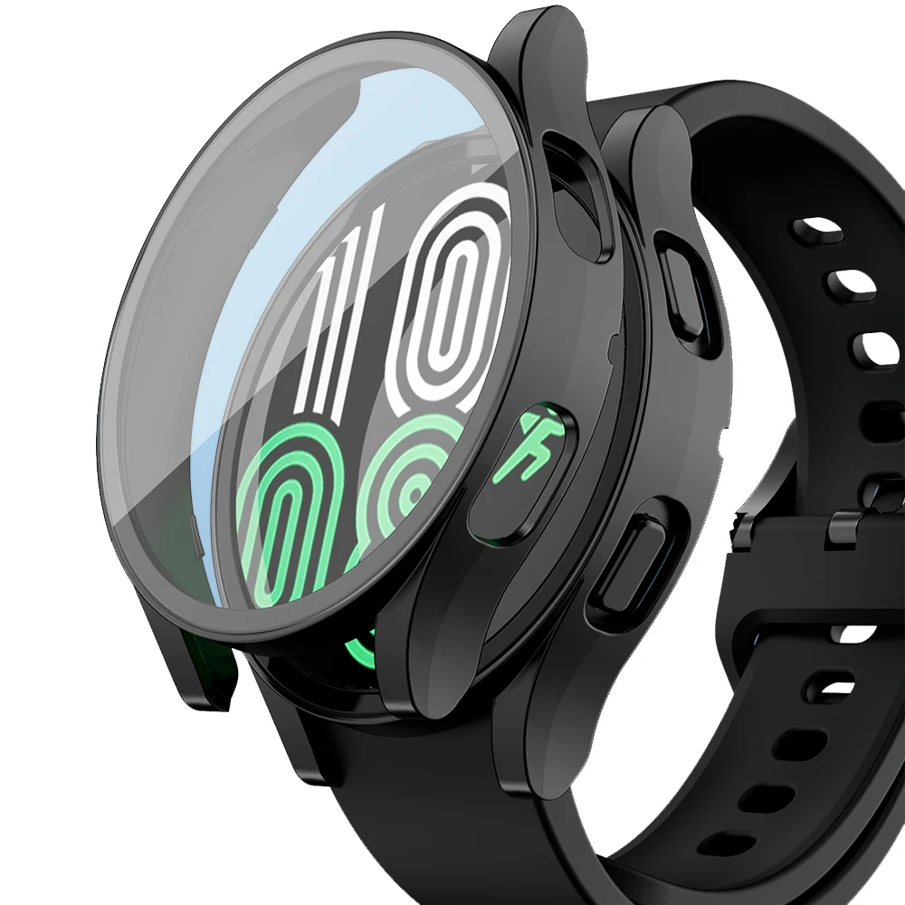 Gehärtetes Glas + PC-Abdeckung für Samsung Galaxy Watch 4 5 44 mm 40 mm All-Coverage Protective Bumper Case Galaxy Watch4 5 Zubehör_voghion.com