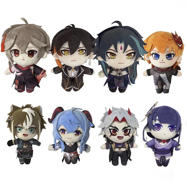Genshin Impact Plush Arataki itto Ganyu Morax Zhong Li Xiao Tartaglia Kaedehara Kazuha Gorou Hu Tao Soft Doll Pillows Kids Gifts 1