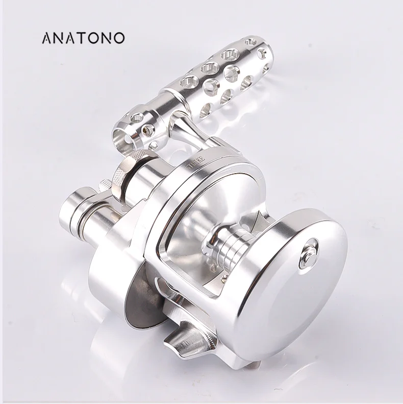 Anatono Salzwasser Jigging Großwild Angel rolle CNC bearbeitet 2-Gang-Hebel ziehen Tiefsee boot Troll ing Angeln – Detail 5