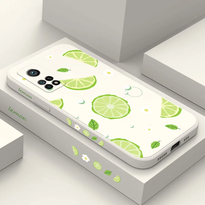 Mint Lemon Silicone Phone Case Cover