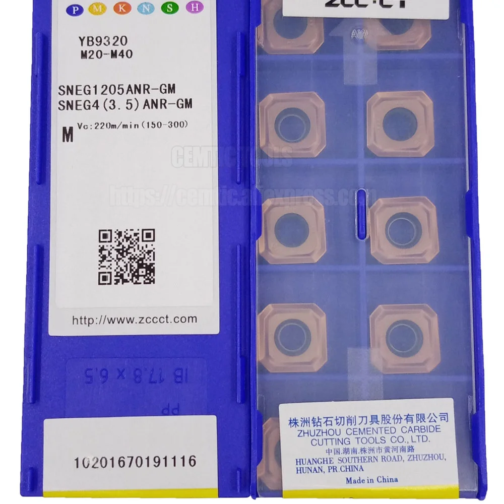 

Original ZCC Inserts SNEG SNEG1205ANR-GM YB9320 SNEG1205 Carbide Cutter