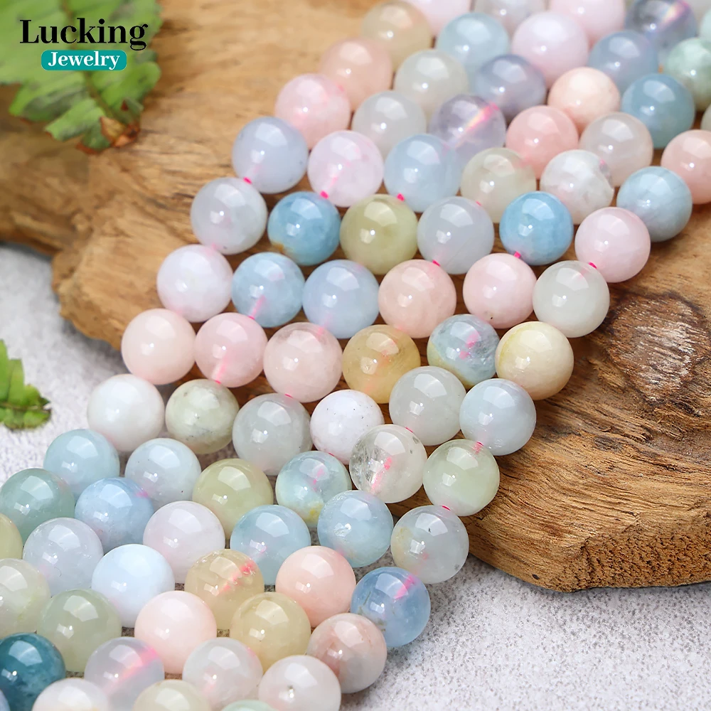 Natural Colorful Beryl 6-8mm Loose Spacer Beads - DIY Jewelry Making for Bracelets, Necklaces, Craft Accessories 3