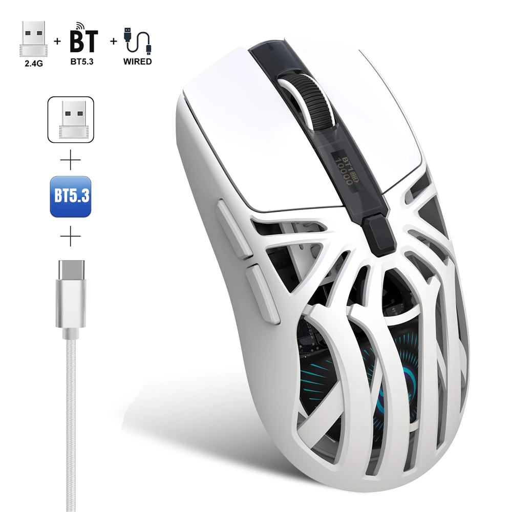 T400 3-mode wireless gaming mouse rechargeable USB-type C macro optical office mouse for pc