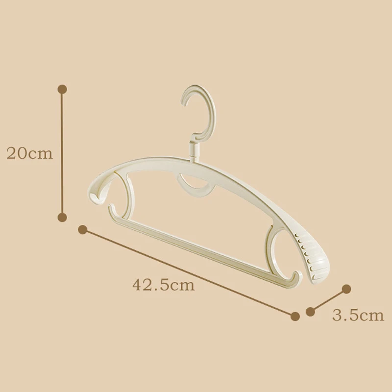 1-50PCS Hangers Multi-Functional Wide-Shoulder Non-Slip Drying Rack Thickened Clothes Drying Support Rack Student Coats Hanger