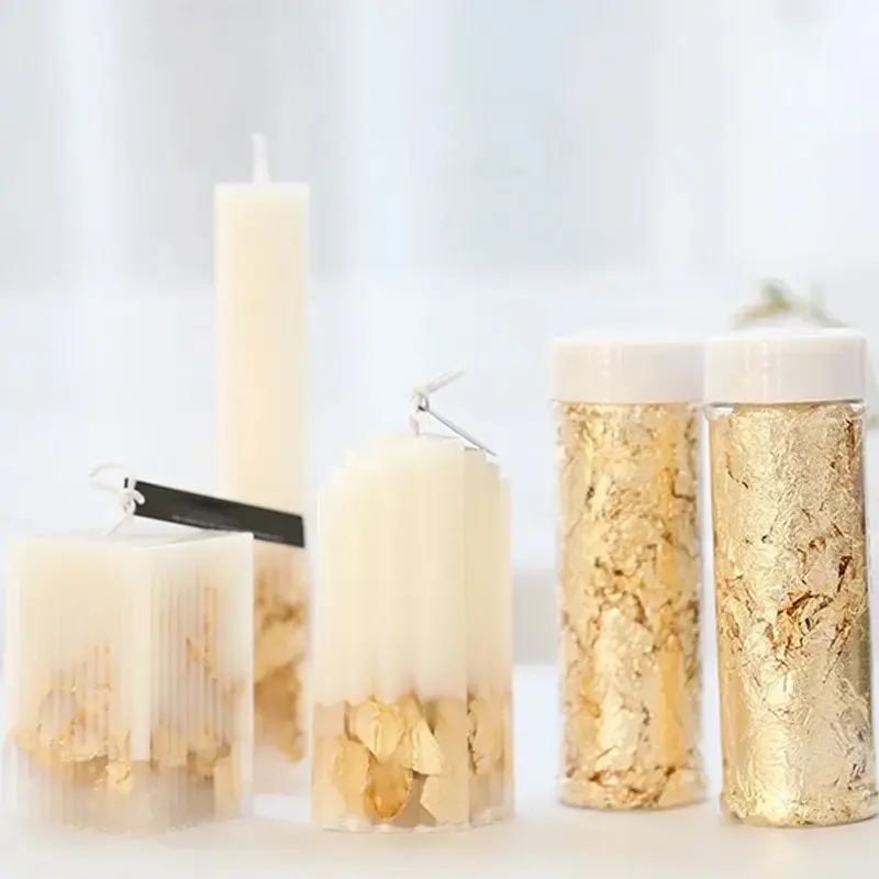 Metallic Foil Flakes 2g/1g Metallic Foil Flakes Gold Foil Flakes for Resin Nails Painting Candle Crafts and Resin Jewelry Making