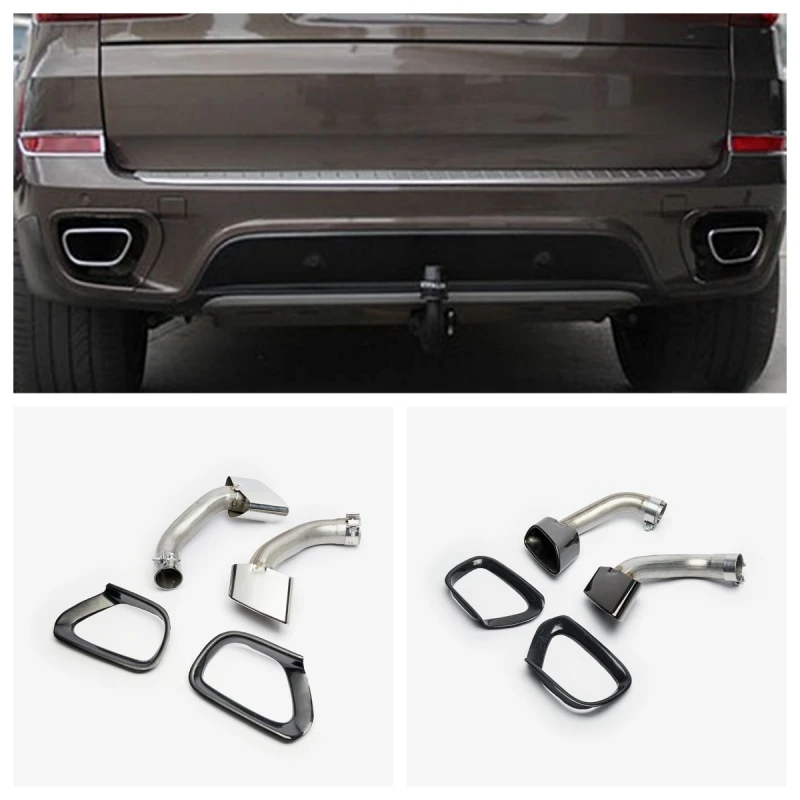 

1 Pair Exhaust Tip For BMW X5 E70 2008-2013 Exhaust Pipe 304 Stainless Steel Muffler Tip Car Exhaust Tailpipe