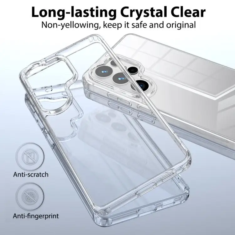 Transparent Anti-Yellowing Shockproof Phone Case with Protective Bumper