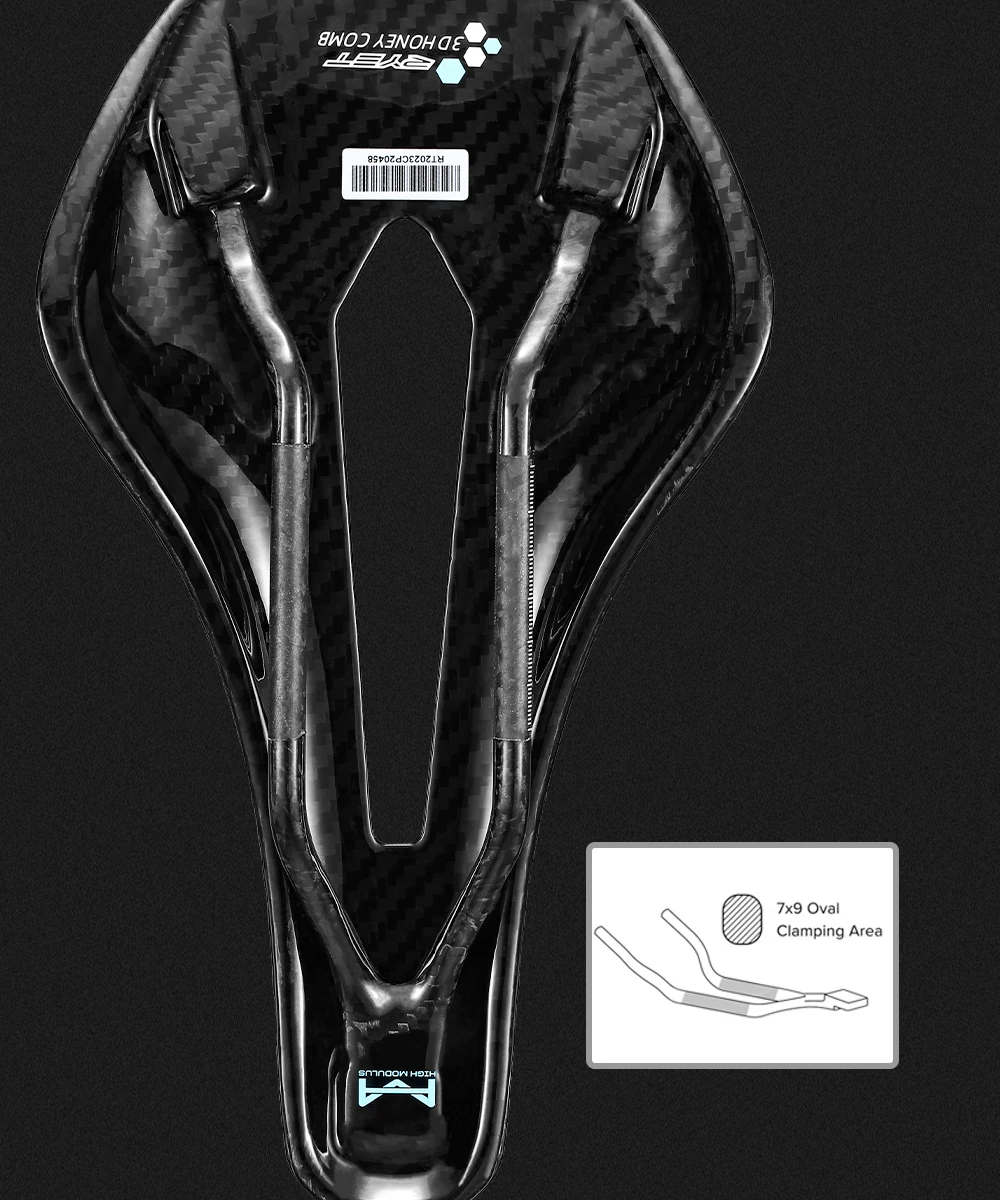 RYET Carbon 3D-Gedruckter Fahrradsattel Ultraleichter Rennrad-MTB-Sitz 7x9mm 115g/155g Sitzkissen Fahrradteile – Detail 7