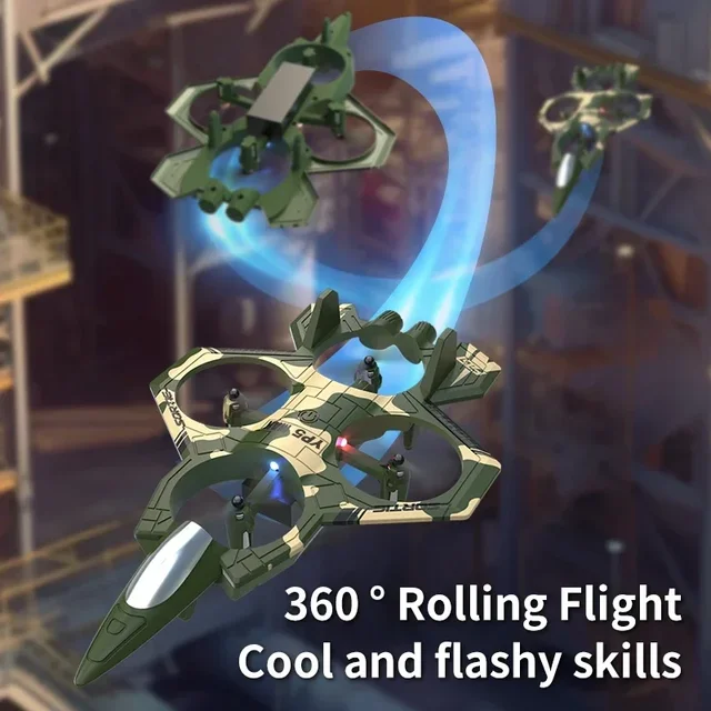 4-axis Gyro Remote Control Airplane 360° Flip Fighter Jet Toy Helicopter Quadcopter Easy to Fly RC Glider for Boys Kids Toy 3