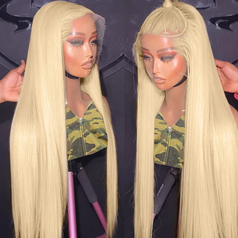 

13x4 13x6 613 Honey Blonde Color Lace Front Human Hair Wigs for Women Transparent Brazilian Straight Frontal Wigs Human Hair