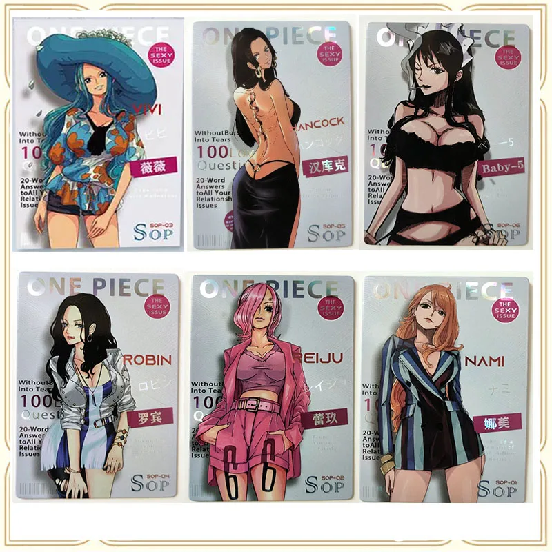 

Аниме ONE PIECE SOP ACG Сексуальная карточка нами Боа Хэнкок Нико Робин коллекционные карточки Игрушки для мальчиков