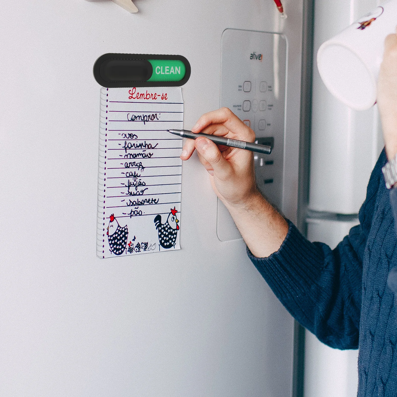 Description Picture 2 of itemDishwasher Magnet Clean Dirty Sign Cleaning Indicator Sticker Dishwasher Dirty Magnet Sign Reversible For Keep Kitchen