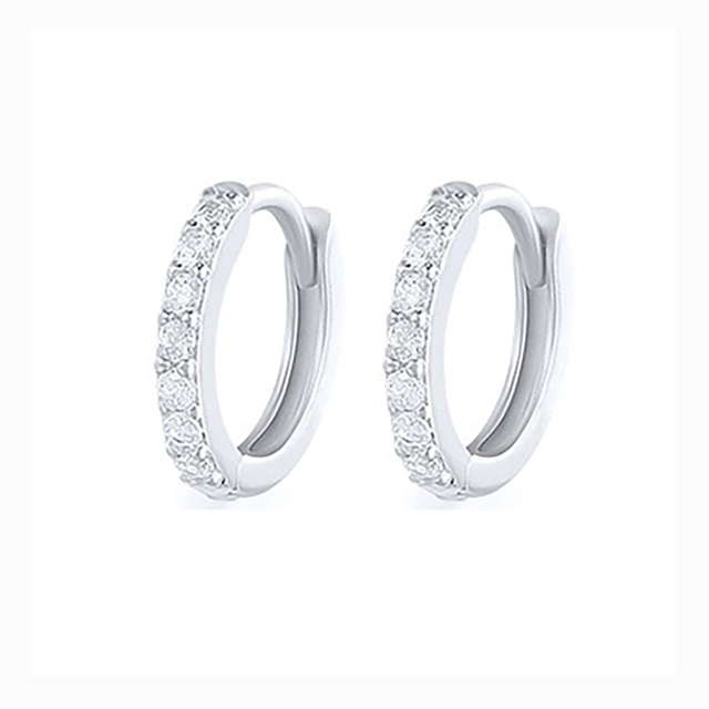 Stainless Steel Minimal Hoop Earrings Crystal Zirconia Small Huggie Thin Cartilage Earring Helix Tragus Piercing Jewelry