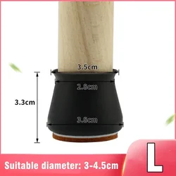 Thick Rubber Floor Protector Pads for Chair and Table Legs - Noise - Reducing, Scratch - Preventing Furniture Feet Covers (Older models - L Black)