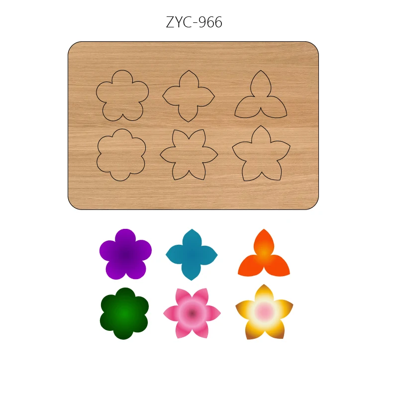 ZYC-966 flower wooden cutting mold suitable for die-cutting machines