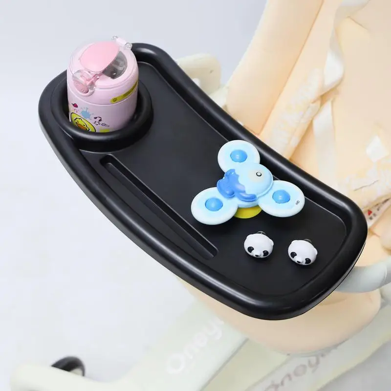 

Universal Baby Stroller Snack Tray Childrens Cart Pram Dinner Table Milk Bottle Cup And Phone Holder Accessories For Traveling