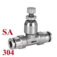 Stainless Steel Quick Release Pneumatic Push-In Air Fitting