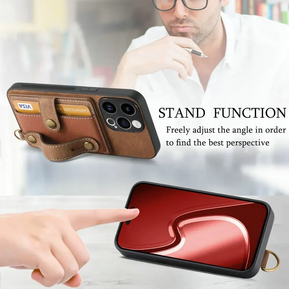 Leather Wristband Card Case – Sleek Back Cover