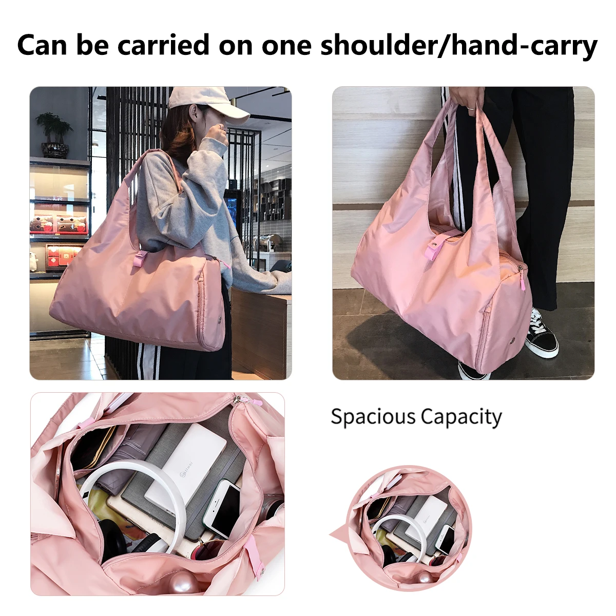 Short-Distance Travel Bag, Men's Large Capacity Sports and Fitness Bag, Tote Lightweight Portable Luggage Bag, Business Trip Cos