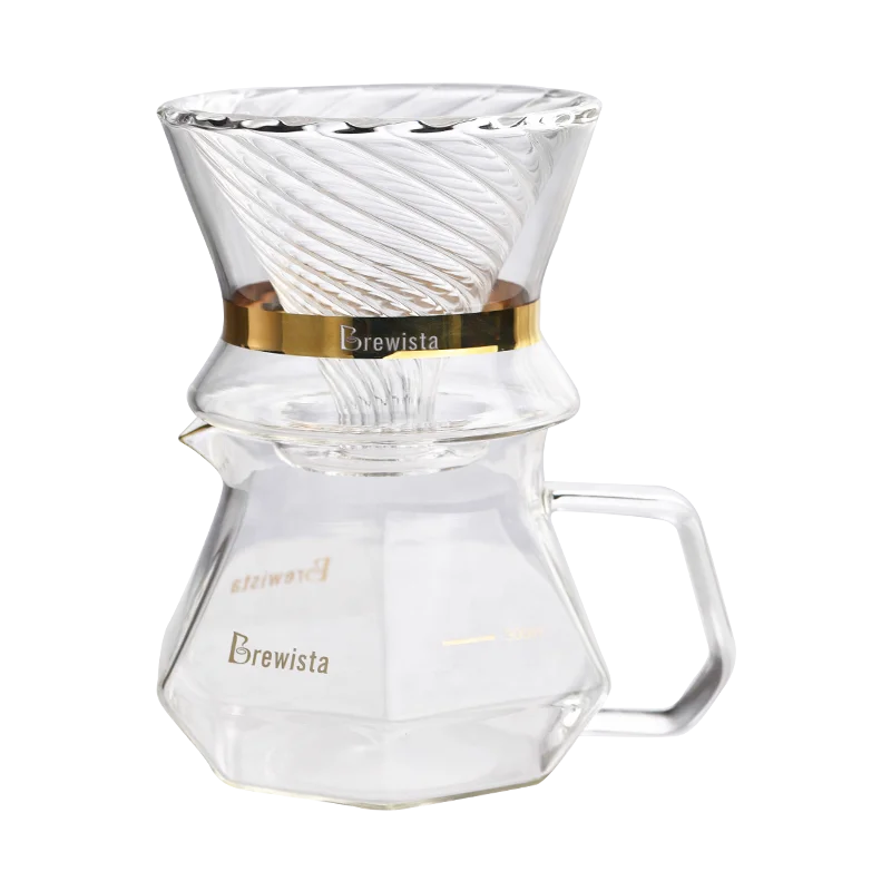 

Brewista Coffee Dripper Filter, Blue Clear Brewing, Durable Glass Heat Proof, Barista Coffee Pot, 2 Cups