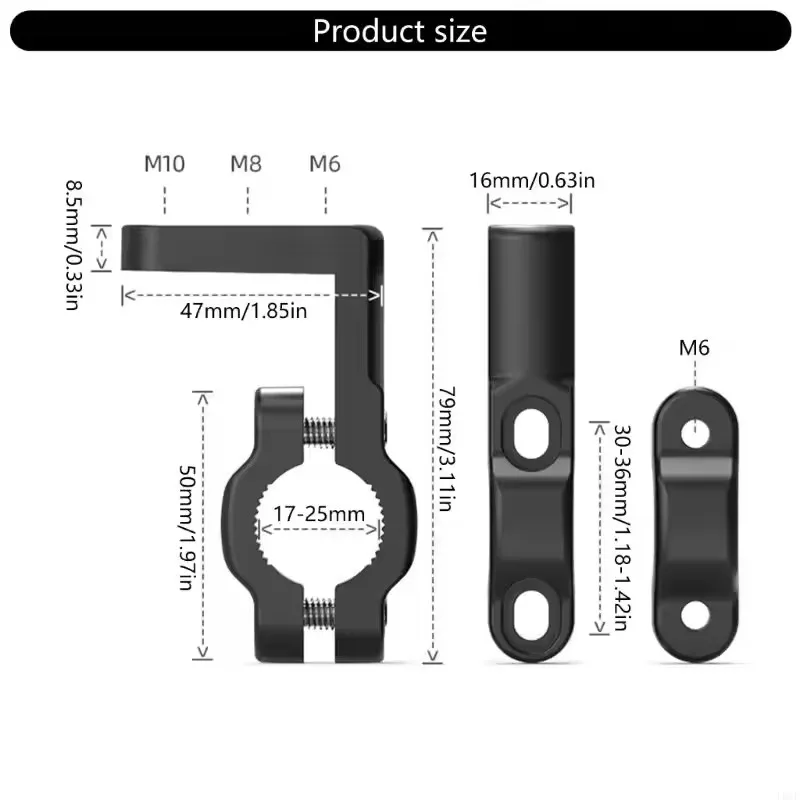 Aluminum Motorcycle Handlebar Mount for Lights and Navigation
