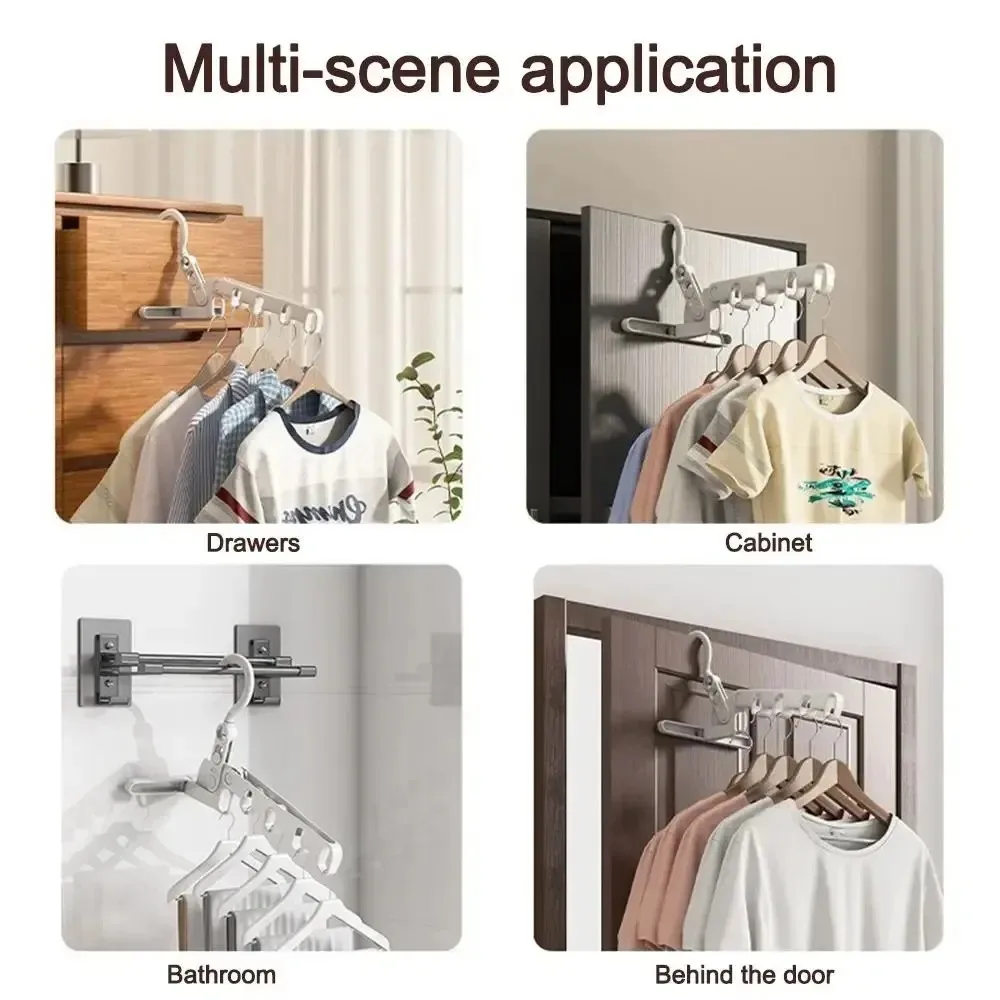 Drying Rack Portable Foldable Travel Hanger Folding Clothes Drying Rack Travel Hangers Hanging Rack 5 Holes