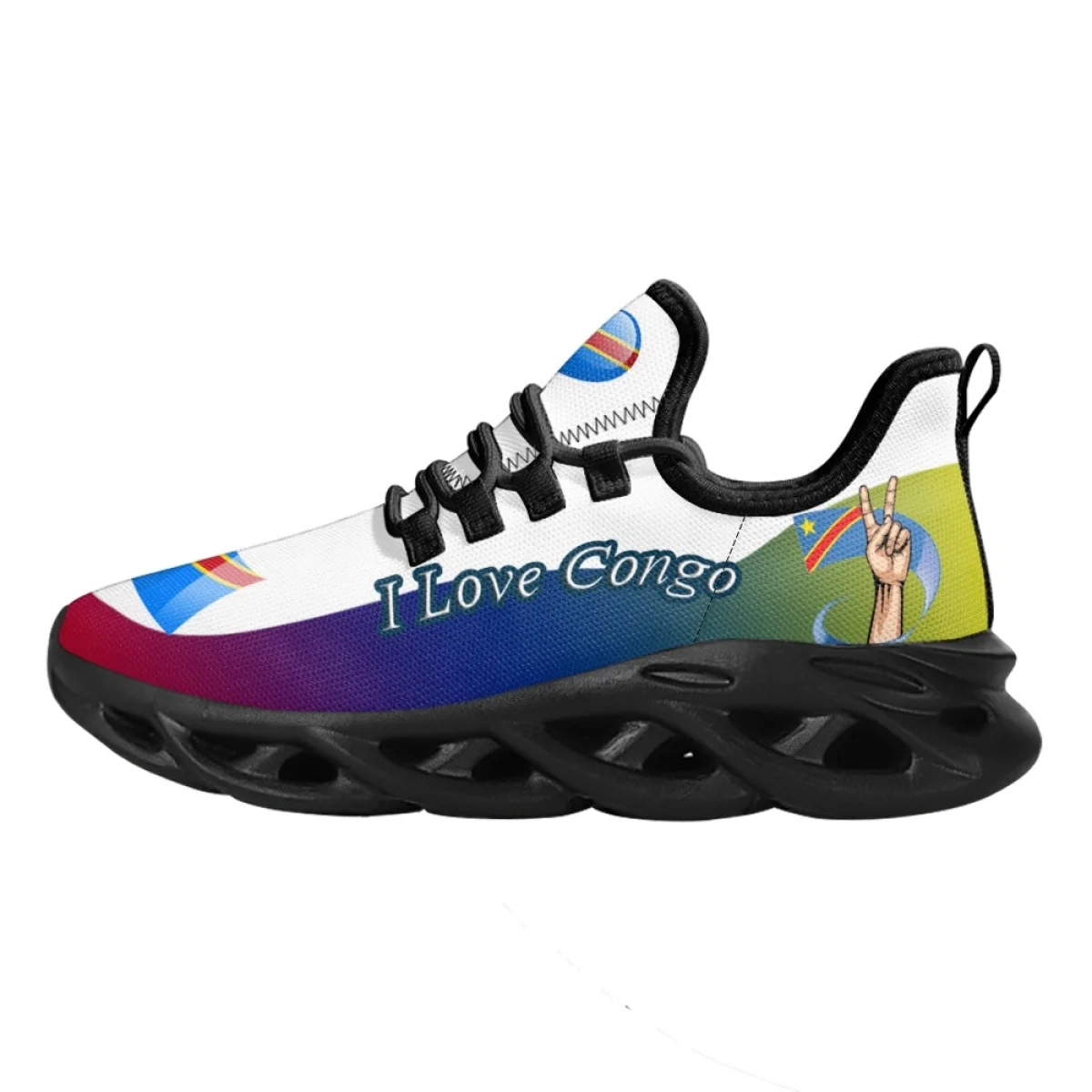 New Arrivals I Love Congo Women's Sneakers Mesh Shock Absorbing Running Shoes Spring Autumn Durable Round Toe Walking  Footwear
