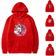 

2022 Men Women Hoodies Autumn 2022 Mask Print Sweatshirt Fashion Loose Streetwear Sweatshirts Hip Hop Long Sleeve Pullover Tops