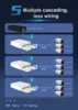 5 Port Waterproof POE Extender 4 Port Repeater 100Mbps Outdoor Network IP55 VLAN 44-57V for POE Camera Wierless AP 4