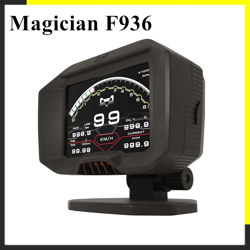 

obd gauge Magician F936 new Head Up Display Car Digital Boost Gauge Voltage Speed Meter Water Temp Alarm Oil Auto