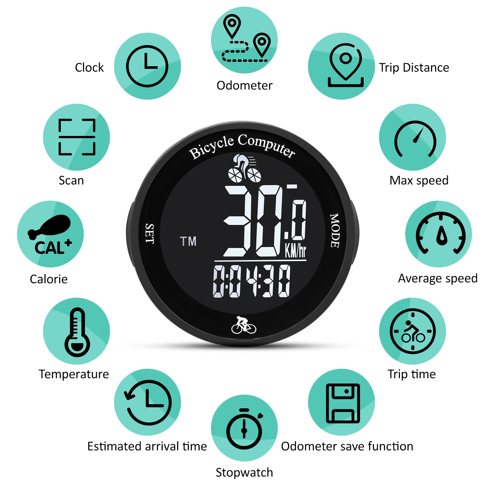 COOSPO BC107/BC26 Computer da bici GPS Wireless Bicicletta Contachilometri da ciclismo Tachimetro 2.4 FSTN Bluetooth5.0 ANT GPS impermeabile BDS  18