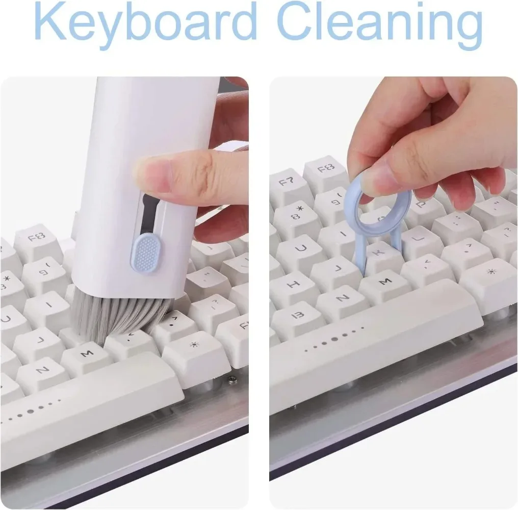 7 in 1 Cleaning Kit Computer Keyboard Cleaner Brush Earphones Cleaning Pen For AirPods iPhone Cleaning Tools Keycap Puller Set 5