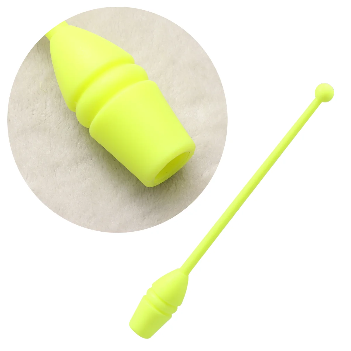 1 Pair Rhythmic Gymnastics Dancing Rod Artistic Dancing Fitness for Dancer and Men Yellow