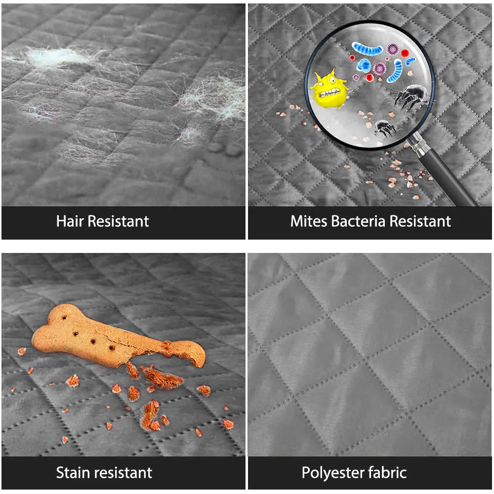 Recliner Chair Sofa Cover Polyester Fiber Couch Furniture Protector with Side Pocket Anti Slip Armchair Cover Washable Chair Mat