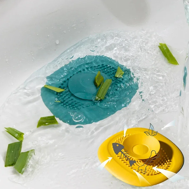 

Household Sink Filter Anti-clogging Silicone Floor Drain Plug Home Kitchen Bathroom Deodorant Plug Accessories Bathroom