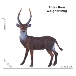 Wild Zoo Animal Action Figures Set - Includes Antelope, Giraffe, Panda, Pig, Elephant, and Tiger Figurines (Polar Bear1)
