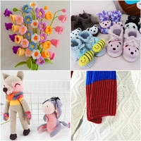 2.5mm Colorful Soft Milk Cotton Yarn For Hand Knitting Crochet Woven Handbag Sweater Thick Wool Threads DIY Crafts Shoes Scarves 2