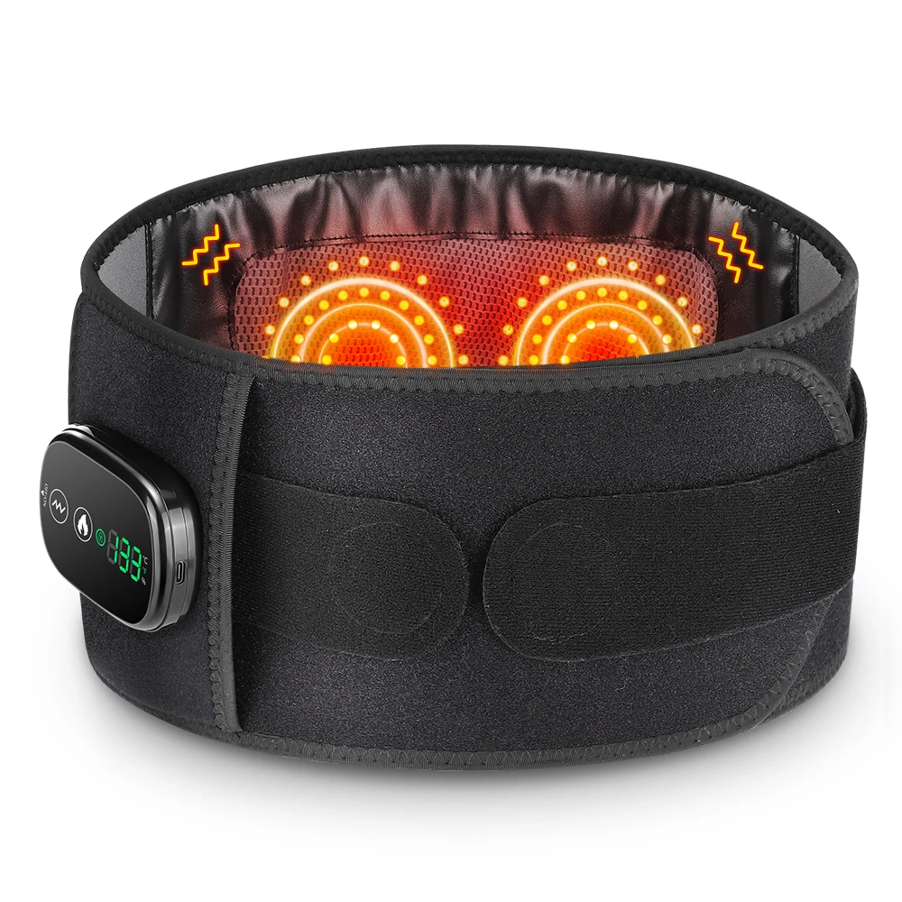 Heating vibration belt front view