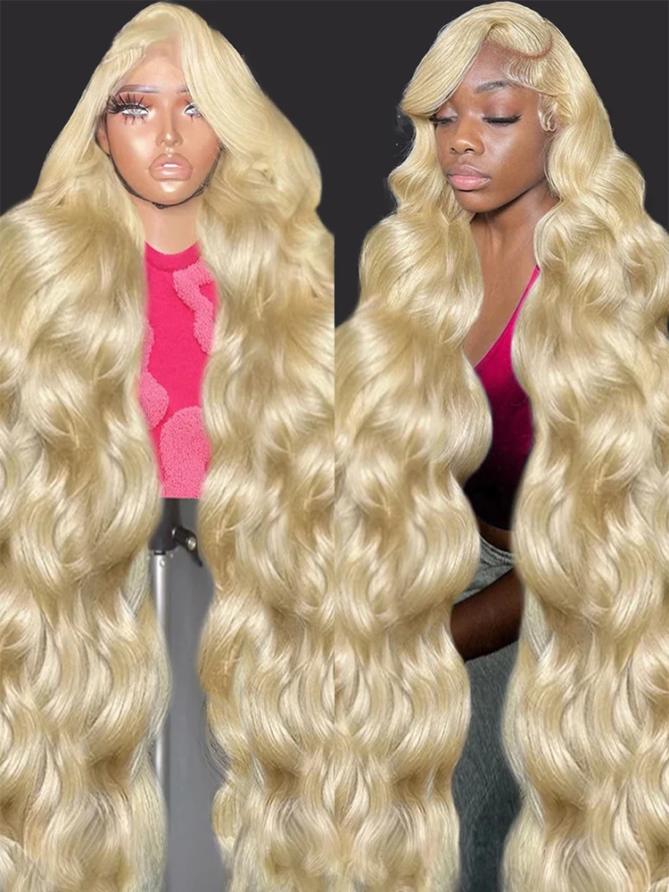 

250% 613 Blonde Lace Front Wig Human Hair 40 42 inch Wear and Go Glueless 13x4 13x6 HD Body wave Lace Frontal Wigs PrePlucked